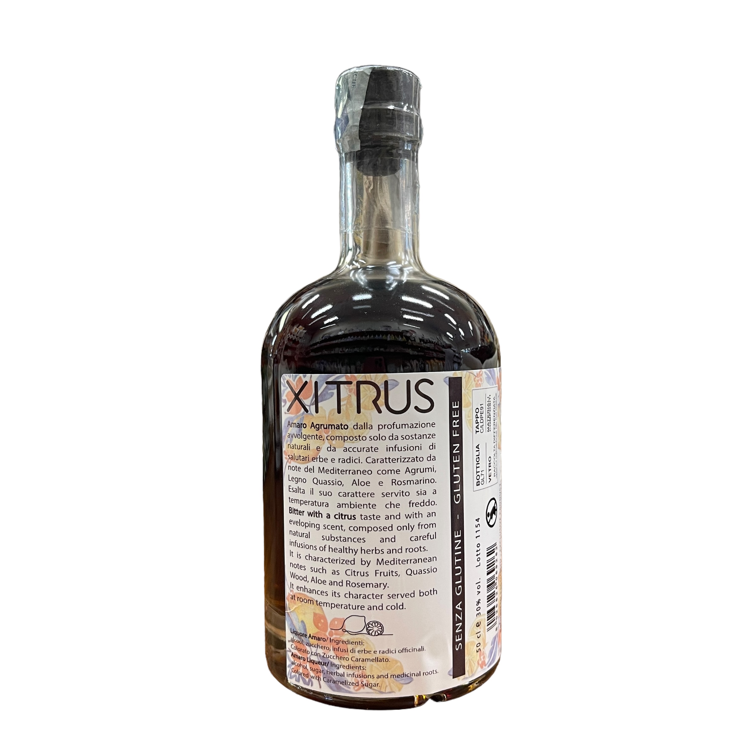 Amaro XITRUS Amaro Agrumato composto solo da sostanze naturali 30% Vol 50 cl