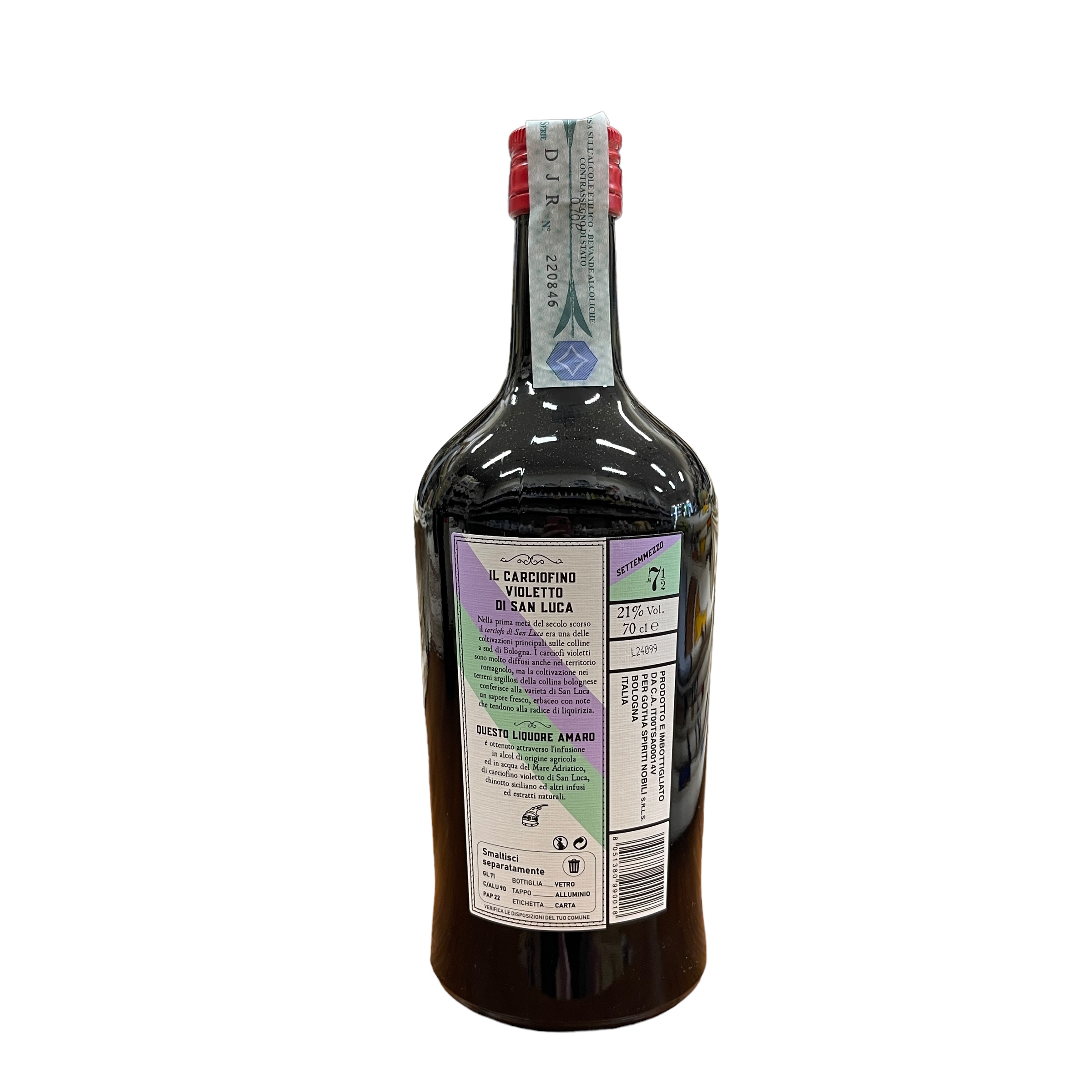 Gotha Aperitivo SETTEMMEZZO Digestivo a base di Carciofino Violetto di San Luca 21% Vol 70 cl