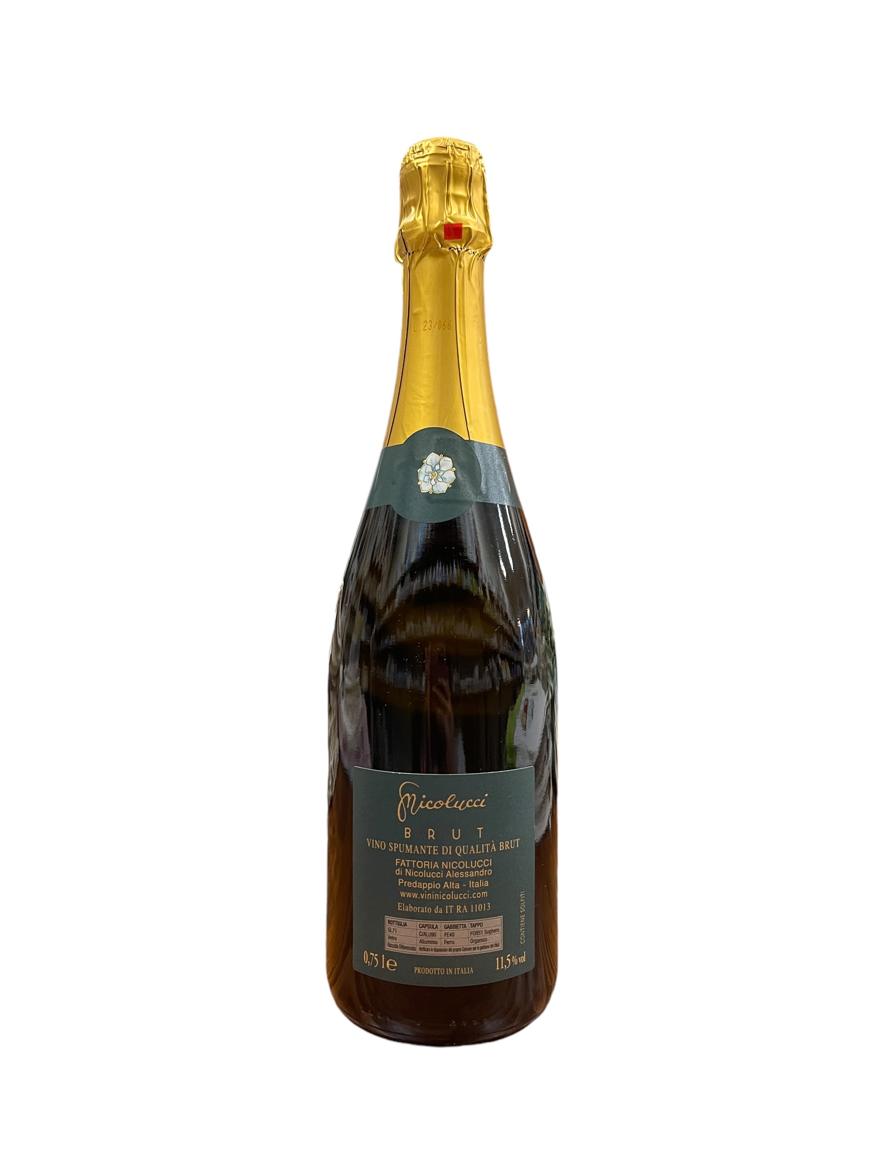 Fattoria Nicolucci Vino spumante bianco Brut 11,5% Vol 75 cl