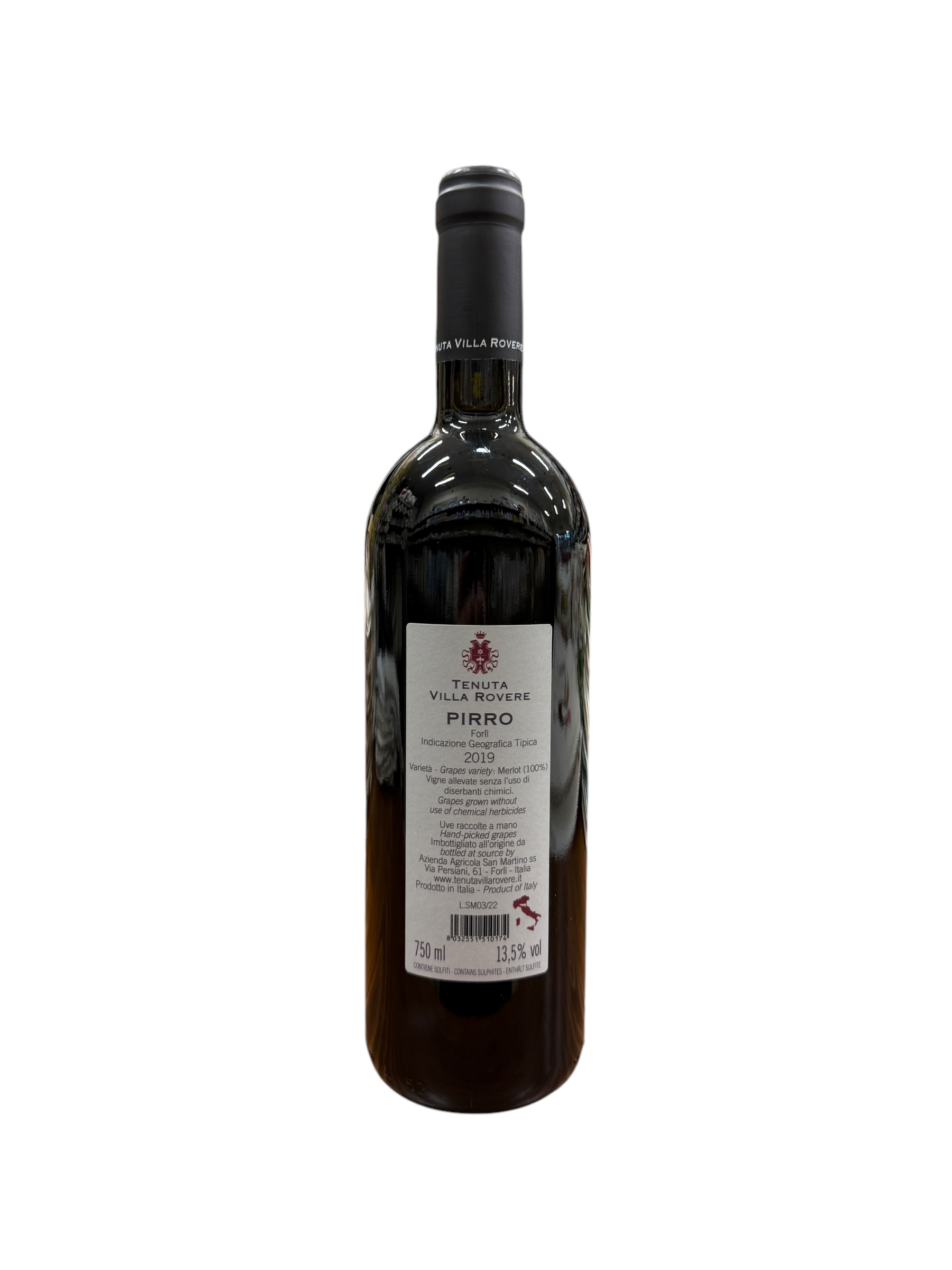 Tenuta Villa Rovere PIRRO 100% Merlot Forlì IGT 2019 750 ml